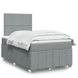 Maison Exclusive - Sommier à lattes de lit et matelas gris clair 120x190 cm tissu