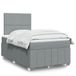 Maison Exclusive - Sommier à lattes de lit et matelas gris clair 120x190 cm tissu