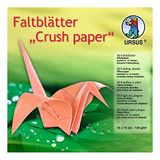 Ursus 3325599 - vouwbladen Crush Paper, 120 g/m², ca. 15 x 15 cm, 50 vellen in 10 verschillende kleuren, effectpapier, aan beide zijden bedrukt, inclusief vouwhandleiding, ideaal voor creatief