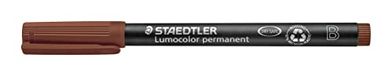 STAEDTLER Lumocolor Permanente marker, bruin, wigvormige punt ca. 1,0-2,5 mm, 10 stuks