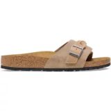Birkenstock Oita Braided Suede Leather Taupe Pantoufles Dames Maat 36