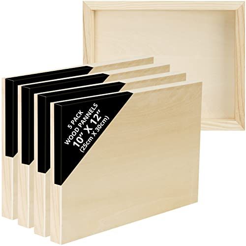 BELLE VOUS Onbewerkt Houten Canvas Schilder Borden (5 Pak) - 25 x 30 cm