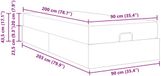 vidaXL Bedframe met matras, lichtgrijs, fluweel