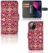 B2Ctelecom Book Case voor Wallet Case iPhone 13 Mini Barok Pink