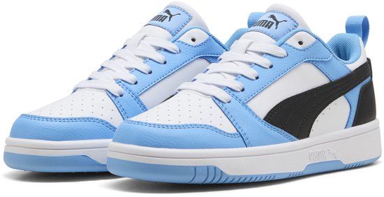 PUMA Rebound V6 Lo Jr Unisex Sneakers - Team Light Blue-Puma Black-Puma White