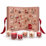 WDMT Spies Trading Luxe Adventskalender met 24 Geurkaarsen – Uitvouwbare Kerst Adventskalenders voor Volwassenen – Kerstcadeau Vrouw en Man – Adventskalender Geurkaarsen Cadeauset – Advent Kalender met Kaarsjes - Rood