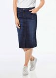Goldner Denimrok Jeansrok met vormige tailleband