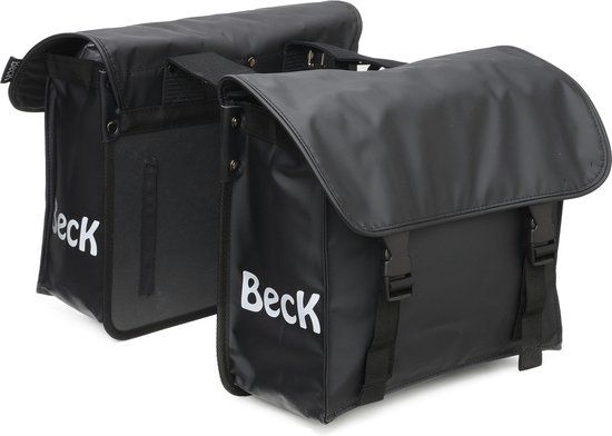 BECK Mini Dubbele Fietstas - Kinderen - Mat Zwart - 20 Liter