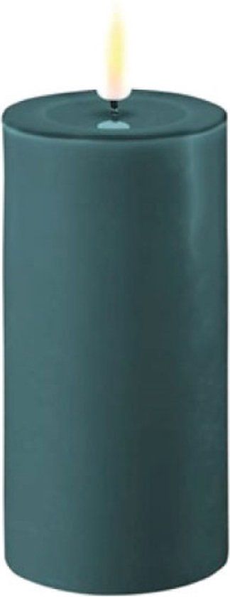 Deluxe Homeart LED Candle - Jade Green - 5 x 10 cm - Real Look