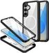 Selected by GSMpunt.nl Samsung Galaxy S25 Plus Hoesje met Ingebouwde Screenprotector | MagSafe & Qi2 Compatibel | Full Protect Valbescherming | Schokbestendig | Transparant/Zwart