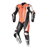 Alpinestars Combinaison En Cuir De Course Racing Absolute V2 1 Pièce Red Fluo White Black, Taille: 56