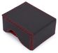 Elzusha - Tour à dés pliable avec plateau Noir Rouge - Cuir polyuréthane imperméable