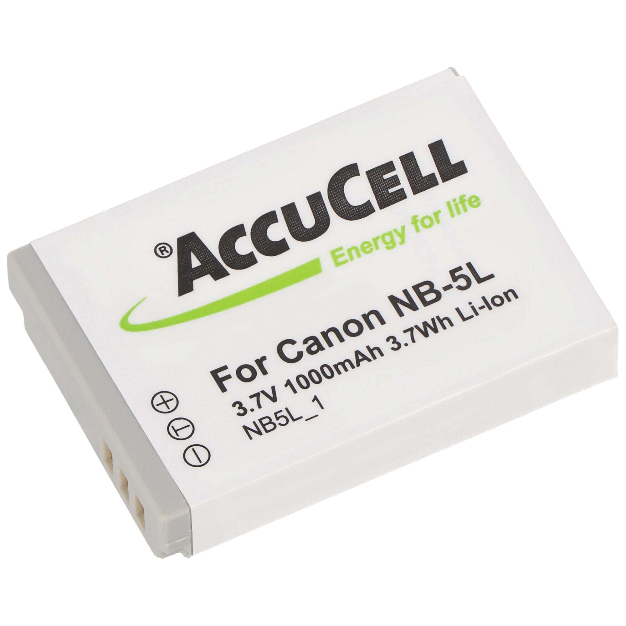 ACCUCELL AccuCell-batterij geschikt voor Canon NB-5L Digicam IXY 1000-batterij