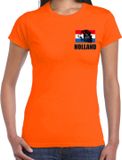 Bellatio Decorations Shoppartners Bv Oranje supporter t-shirt voor heren - Holland brullende leeuw embleem op borst - Nederland supporter - EK/ WK shirt / outfit S