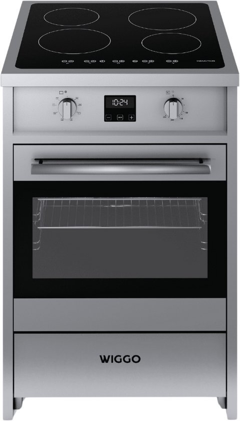 Wiggo WIO-E621A(XX) - Freestanding - Induction - Elektrische Oven - 60cm - Inox