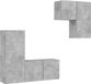 vidaXL Ensemble de meubles TV 4 pièces bois d'ingénierie gris béton