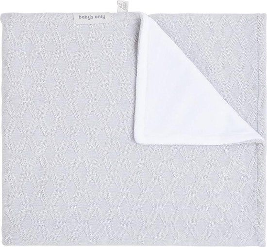 Baby's Only Gebreide Ledikantdeken Chenille Reef - Dusty Grey - 100x135cm