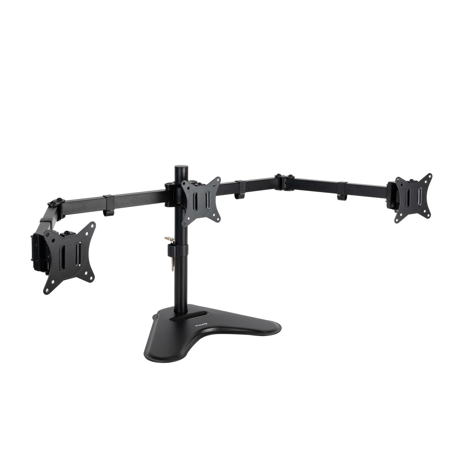 TooQ DB1704TN-B bureau steun voor 3 schermen, 68,6 cm (27"), Zwart