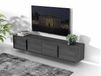 Mobistoxx ETNORIA Meuble tv-hifi 4 portes chêne carbon