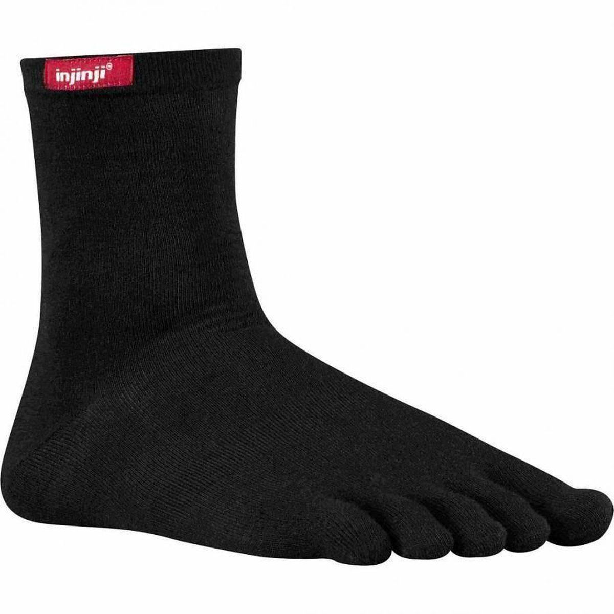 Injinji Sport Original Weight Crew Zwart Teensokken - 0760172011944