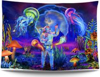 Ulticool Wandkleed 200x150 cm - Astronaut Natuur Hippie Galaxy