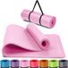 Tapis de yoga antidérapant - 183 x 60 x 1 cm - NBR - Avec sangle de transport - Pour yoga et fitness