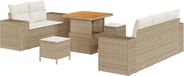 vidaXL - Banc de jardin - Ensemble - 2 places assises - Beige - Polyrattan