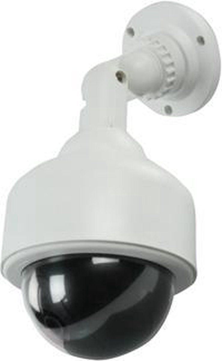 Narvie dummy Camera set van 2 stuks - realistische look met rood knipperend led indicator beveiligingscamera wit