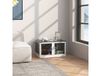 HOMCOM Boîte de rangement pliable et empilable 99L en plastique avec couvercle et 4 roulettes, accès à 5 côtés, blanc