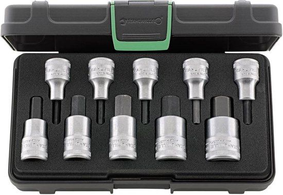 Stahlwille 54/10 KN 10-delige Inbus Dopsleutel-bitinzetset 1/2"