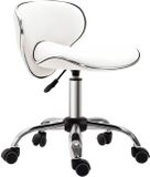 HOMCOM Loungekruk - Kunstleer - Wit - 44x48x74cm