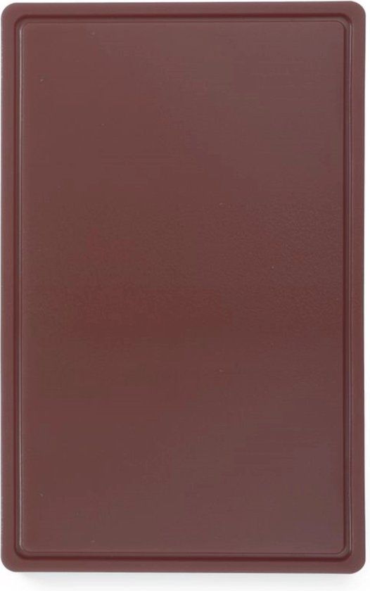 Hendi Snijplank HACCP GN 1/1 - dubbelzijdig - sapgeul - 530x325mm - bruin