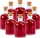 Merkloos Glazen flesjes - set van 8 - met kurk - 150 ml