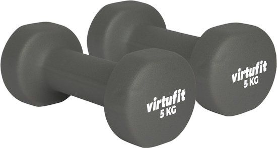 VirtuFit Vinyl Dumbbell Pro - 5 kg - Black