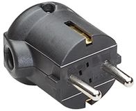 Bachmann CEE 7/4 geaarde platte haakse stroomstekker / zwart