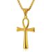 Mendes heren ketting Edelstaal Egyptische Sleutel Goudkleurig