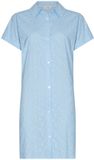 Pastunette Premium - Nachthemd - Skyway - Katoen - Blauw - Doorknoop Sluiting - Maat 38