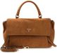 GUESS Devon Top Handle Flap Schoudertas Cognac