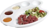 Cosy&Trendy Gourmetbord / Fonduebord - Schilderspalet - Wit 30 x 24 cm