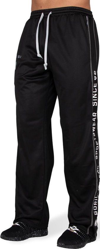 Gorilla Wear Functional Mesh Trainingsbroek - Zwart/Wit - XXL - Heren