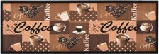 vidaXL Keukenmat wasbaar coffee 45x150 cm bruin