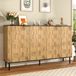 OKWISH Dressoir - Mosaïek Deuren - 160x35x80,5 cm - 2 Deuren - Opbergruimte voor Woonkamer en Hal - Spaanplaat Naturel