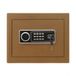 Happiq Kluis – Voor Kantoor en Thuis – Stalen Elektronisch Slot met Geheime Verborgen Spaarpot en Licht – Bruin, 38x32x30 cm, Aparte Opbergruimte