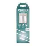 ITENSE - Oplaadkabel, smartphonekabel - Kabellengte: 0,5m - Wit