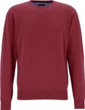 Redmond Heren Trui Katoen - O-hals - Bordeaux Rood - Maat XL