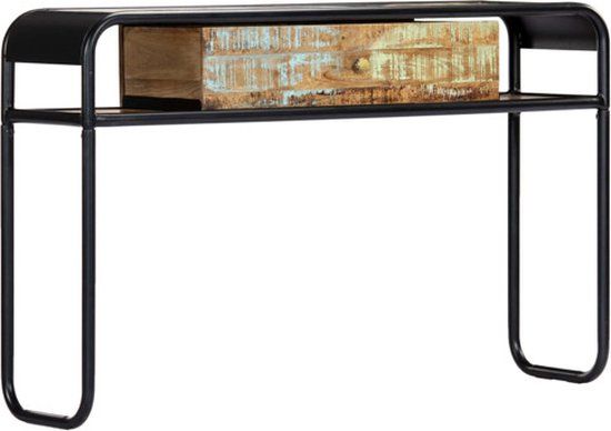 vidaXL Wandtafel 118x30x75 cm massief gerecycled hout