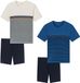 Uncover by Schiesser SCHIESSER uncover by SCHIESSER Pyjama kort blauw gestreept katoen heren