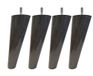 MARGOT Vintage passer Set van 4 bedpoten, hout, grijs eiken, hoogte 17 cm