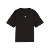 PUMA Essentials Boxy T-shirt voor Dames, Zwart, Maat 6-7Y