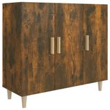 vidaXL Dressoir 90x34x80 cm bewerkt hout gerookt eikenkleurig